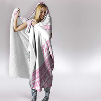 Fiji Rugby 2025 Custom Hooded Blanket Fijian Tapa Toso Viti Toso - Pink LT14 - Polynesian Pride