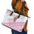 Fiji Rugby 2025 Custom Leather Tote Bag Fijian Tapa Toso Viti Toso - Pink