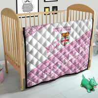 Fiji Rugby 2025 Custom Quilt Fijian Tapa Toso Viti Toso - Pink