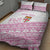 Fiji Rugby 2025 Custom Quilt Bed Set Fijian Tapa Toso Viti Toso - Pink