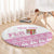 Fiji Rugby 2025 Custom Round Carpet Fijian Tapa Toso Viti Toso - Pink