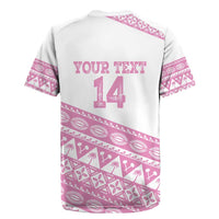 Fiji Rugby 2025 Custom Rugby Jersey Fijian Tapa Toso Viti Toso - Pink