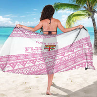 Fiji Rugby 2025 Custom Sarong Fijian Tapa Toso Viti Toso - Pink LT14 - Polynesian Pride