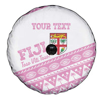 Fiji Rugby 2025 Custom Spare Tire Cover Fijian Tapa Toso Viti Toso - Pink LT14 - Polynesian Pride