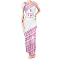 Fiji Rugby 2025 Custom Tank Maxi Dress Fijian Tapa Toso Viti Toso - Pink LT14 Women Pink - Polynesian Pride