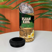 Bula Fiji Kava Bowl 4 in 1 Can Cooler Tumbler Fijian Tapa Cloth Vintage Vibe LT14 - Polynesian Pride