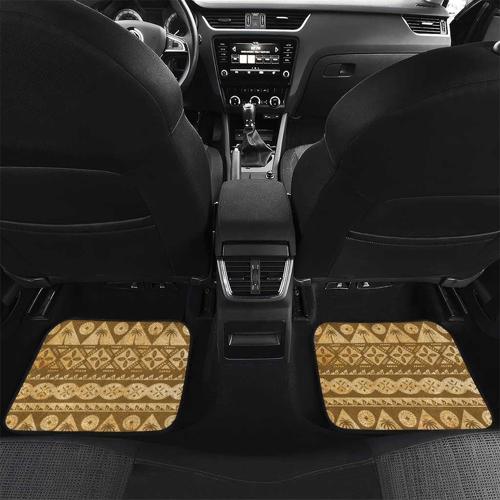 Bula Fiji Kava Bowl Car Mats Fijian Tapa Cloth Vintage Vibe