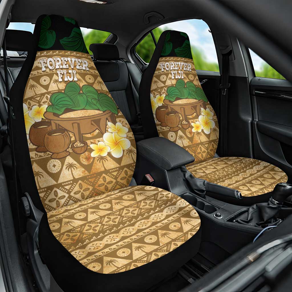 Bula Fiji Kava Bowl Car Seat Cover Fijian Tapa Cloth Vintage Vibe