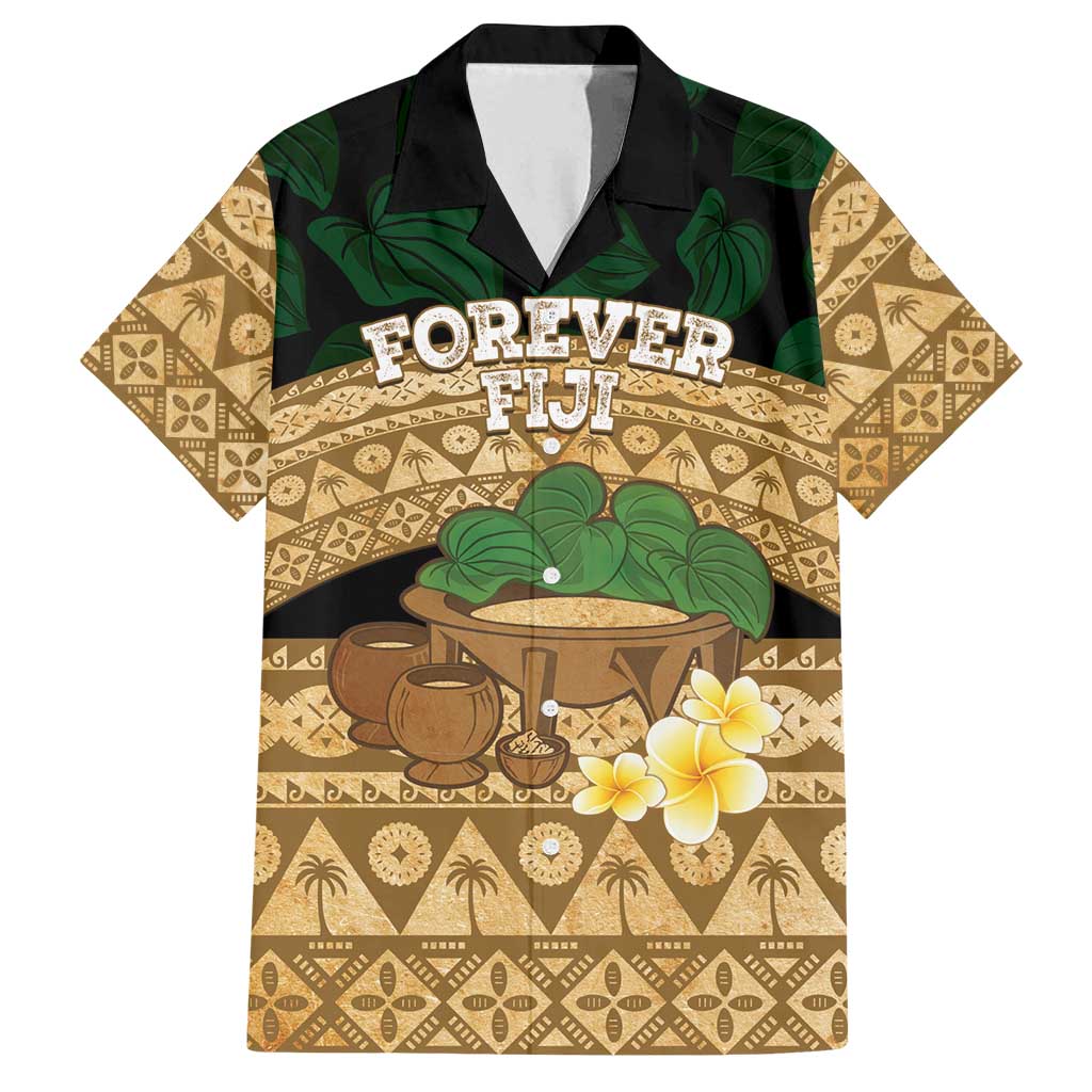 Bula Fiji Kava Bowl Family Matching Long Sleeve Bodycon Dress and Hawaiian Shirt Fijian Tapa Cloth Vintage Vibe LT14 Dad's Shirt - Short Sleeve Brown - Polynesian Pride