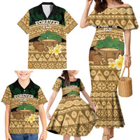 Bula Fiji Kava Bowl Family Matching Mermaid Dress and Hawaiian Shirt Fijian Tapa Cloth Vintage Vibe LT14 - Polynesian Pride
