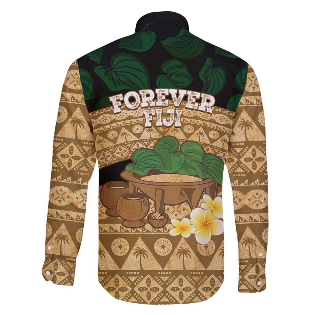 Bula Fiji Kava Bowl Family Matching Off Shoulder Short Dress and Hawaiian Shirt Fijian Tapa Cloth Vintage Vibe LT14 - Polynesian Pride