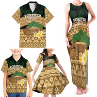 Bula Fiji Kava Bowl Family Matching Tank Maxi Dress and Hawaiian Shirt Fijian Tapa Cloth Vintage Vibe LT14 - Polynesian Pride
