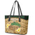Bula Fiji Kava Bowl Leather Tote Bag Fijian Tapa Cloth Vintage Vibe