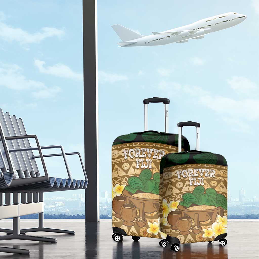 Bula Fiji Kava Bowl Luggage Cover Fijian Tapa Cloth Vintage Vibe