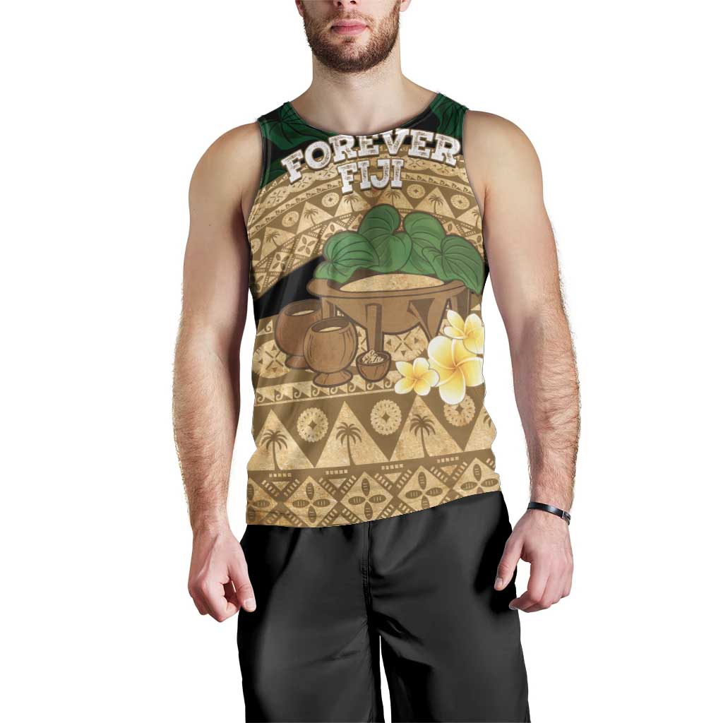 Bula Fiji Kava Bowl Men Tank Top Fijian Tapa Cloth Vintage Vibe