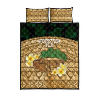 Bula Fiji Kava Bowl Quilt Bed Set Fijian Tapa Cloth Vintage Vibe