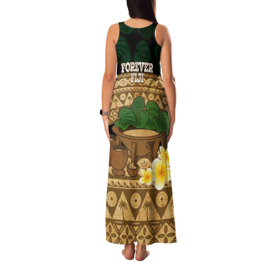 Bula Fiji Kava Bowl Tank Maxi Dress Fijian Tapa Cloth Vintage Vibe LT14 - Polynesian Pride