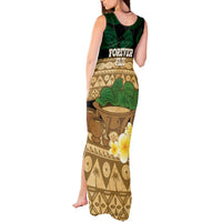Bula Fiji Kava Bowl Tank Maxi Dress Fijian Tapa Cloth Vintage Vibe LT14 - Polynesian Pride