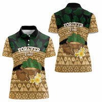 Bula Fiji Kava Bowl Women Polo Shirt Fijian Tapa Cloth Vintage Vibe LT14 - Polynesian Pride