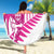 New Zealand Silver Fern Rugby Custom Beach Blanket Go All Black Maori Pink Version