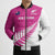 New Zealand Silver Fern Rugby Custom Bomber Puffer Jacket Go All Black Maori Pink Version - Polynesian Pride