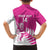 New Zealand Silver Fern Rugby Custom Family Matching Long Sleeve Bodycon Dress and Hawaiian Shirt Go All Black Maori Pink Version