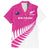 New Zealand Silver Fern Rugby Custom Family Matching Long Sleeve Bodycon Dress and Hawaiian Shirt Go All Black Maori Pink Version