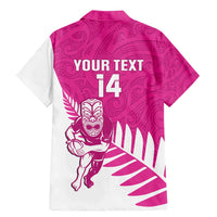 New Zealand Silver Fern Rugby Custom Family Matching Mermaid Dress and Hawaiian Shirt Go All Black Maori Pink Version LT14 - Polynesian Pride