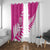 New Zealand Silver Fern Rugby Custom Window Curtain Go All Black Maori Pink Version