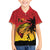 Custom Papua New Guinea Cricket Family Matching Off The Shoulder Long Sleeve Dress and Hawaiian Shirt PNG Barramundis - Polynesian Pride