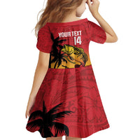 Custom Papua New Guinea Cricket Family Matching Summer Maxi Dress and Hawaiian Shirt PNG Barramundis LT14 - Polynesian Pride
