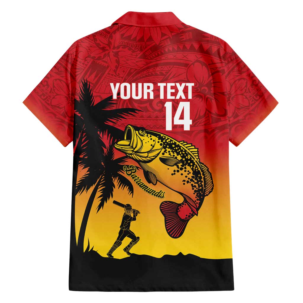Custom Papua New Guinea Cricket Family Matching Tank Maxi Dress and Hawaiian Shirt PNG Barramundis LT14 - Polynesian Pride