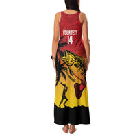 Custom Papua New Guinea Cricket Family Matching Tank Maxi Dress and Hawaiian Shirt PNG Barramundis LT14 - Polynesian Pride