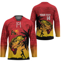 Custom Papua New Guinea Cricket Hockey Jersey PNG Barramundis - Polynesian Pride