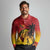 Custom Papua New Guinea Cricket Long Sleeve Polo Shirt PNG Barramundis - Polynesian Pride