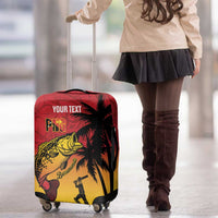 Custom Papua New Guinea Cricket Luggage Cover PNG Barramundis - Polynesian Pride