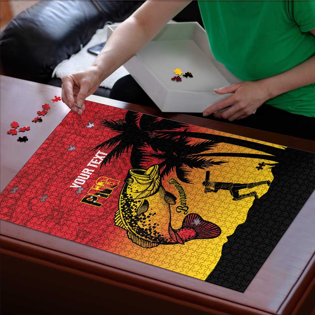 Custom Papua New Guinea Cricket Puzzle PNG Barramundis - Polynesian Pride