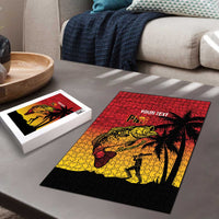 Custom Papua New Guinea Cricket Puzzle PNG Barramundis - Polynesian Pride