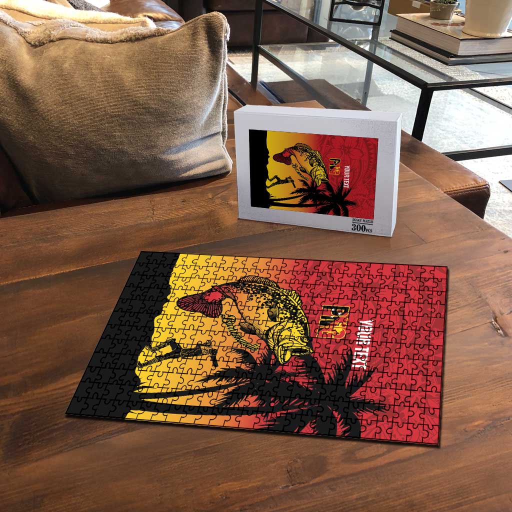 Custom Papua New Guinea Cricket Puzzle PNG Barramundis - Polynesian Pride