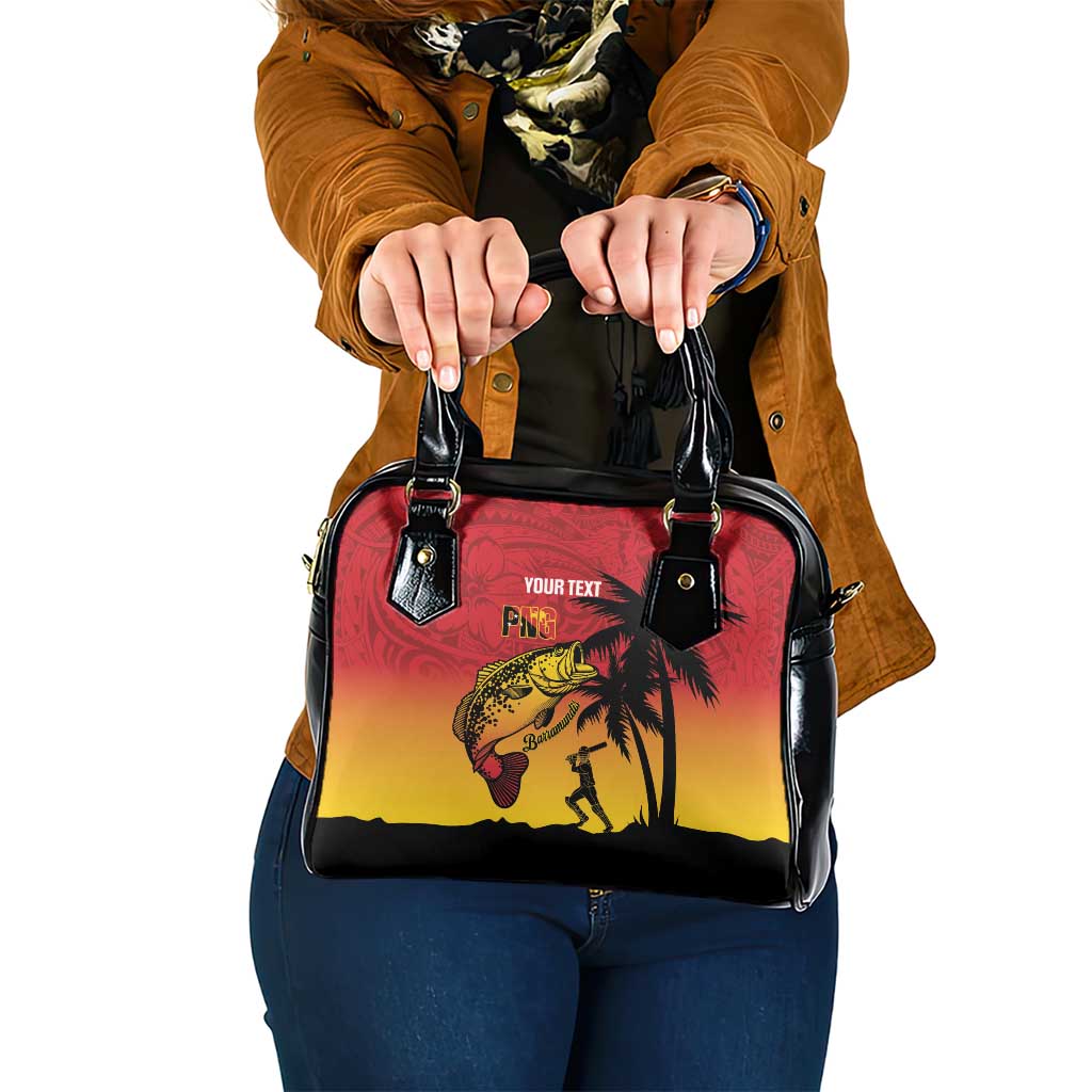 Custom Papua New Guinea Cricket Shoulder Handbag PNG Barramundis - Polynesian Pride