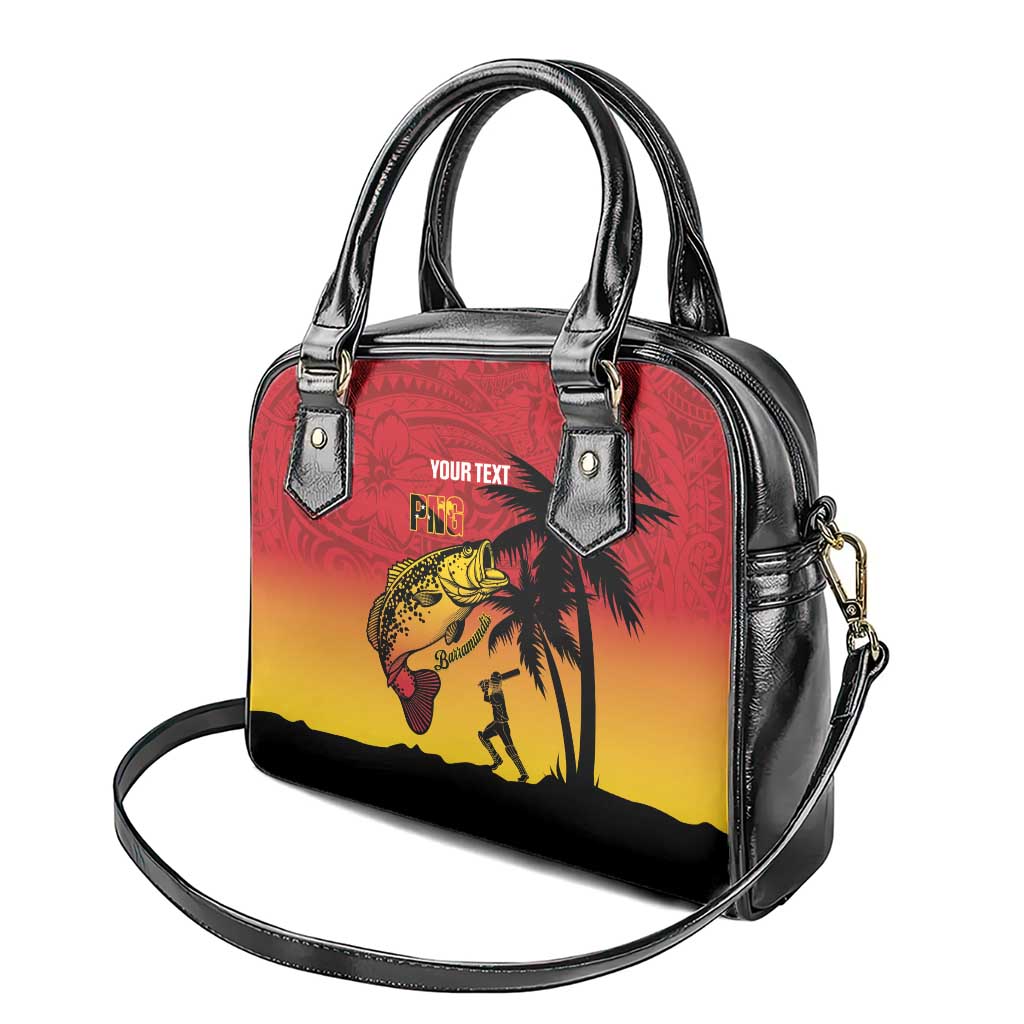 Custom Papua New Guinea Cricket Shoulder Handbag PNG Barramundis - Polynesian Pride
