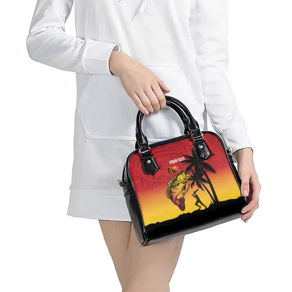Custom Papua New Guinea Cricket Shoulder Handbag PNG Barramundis - Polynesian Pride