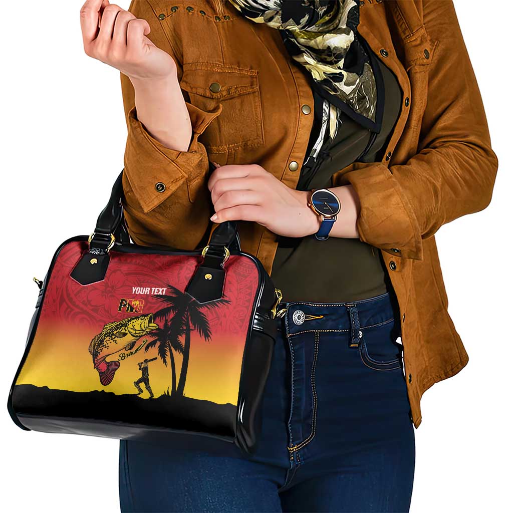 Custom Papua New Guinea Cricket Shoulder Handbag PNG Barramundis - Polynesian Pride