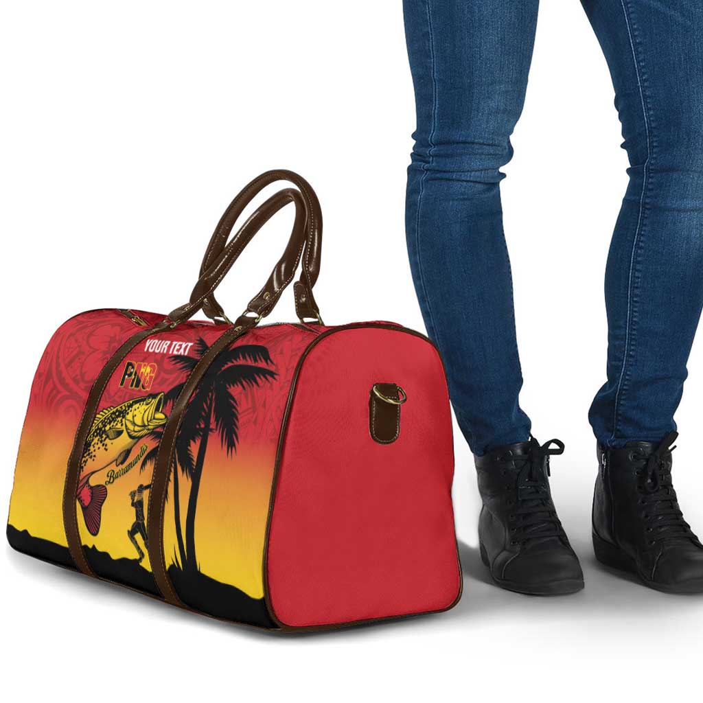 Custom Papua New Guinea Cricket Travel Bag PNG Barramundis - Polynesian Pride