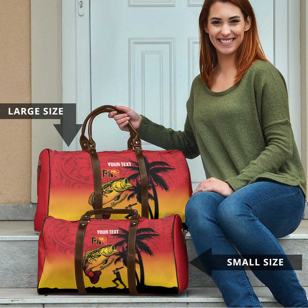 Custom Papua New Guinea Cricket Travel Bag PNG Barramundis - Polynesian Pride