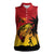 Custom Papua New Guinea Cricket Women Sleeveless Polo Shirt PNG Barramundis - Polynesian Pride