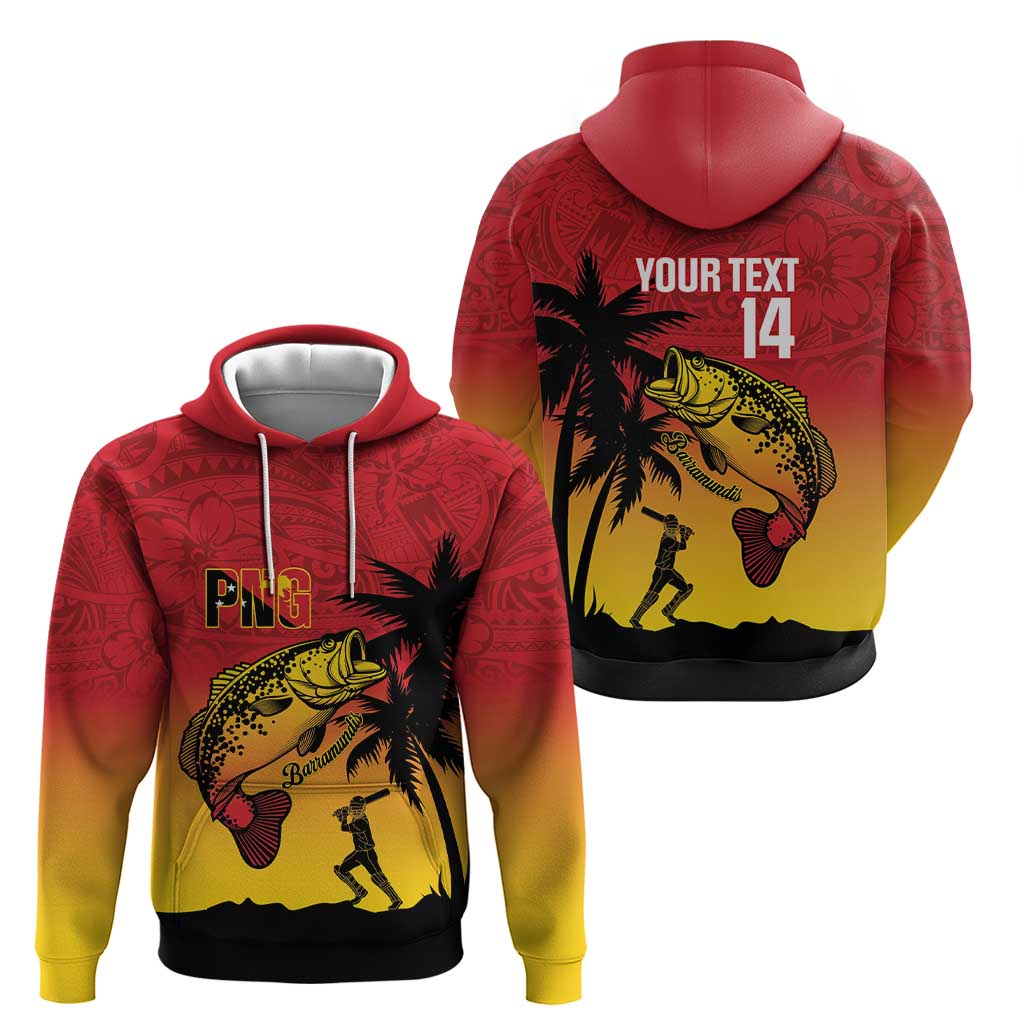 Custom Papua New Guinea Cricket Zip Hoodie PNG Barramundis - Polynesian Pride