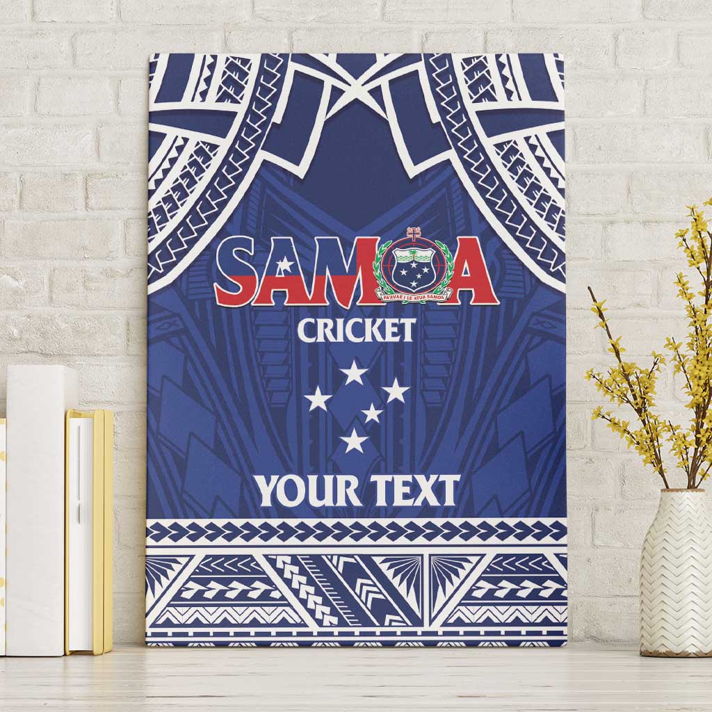 Custom Samoa Cricket Canvas Wall Art Go Champions Samoan - Polynesian Pride