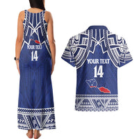 Custom Samoa Cricket Couples Matching Tank Maxi Dress and Hawaiian Shirt Go Champions Samoan - Polynesian Pride