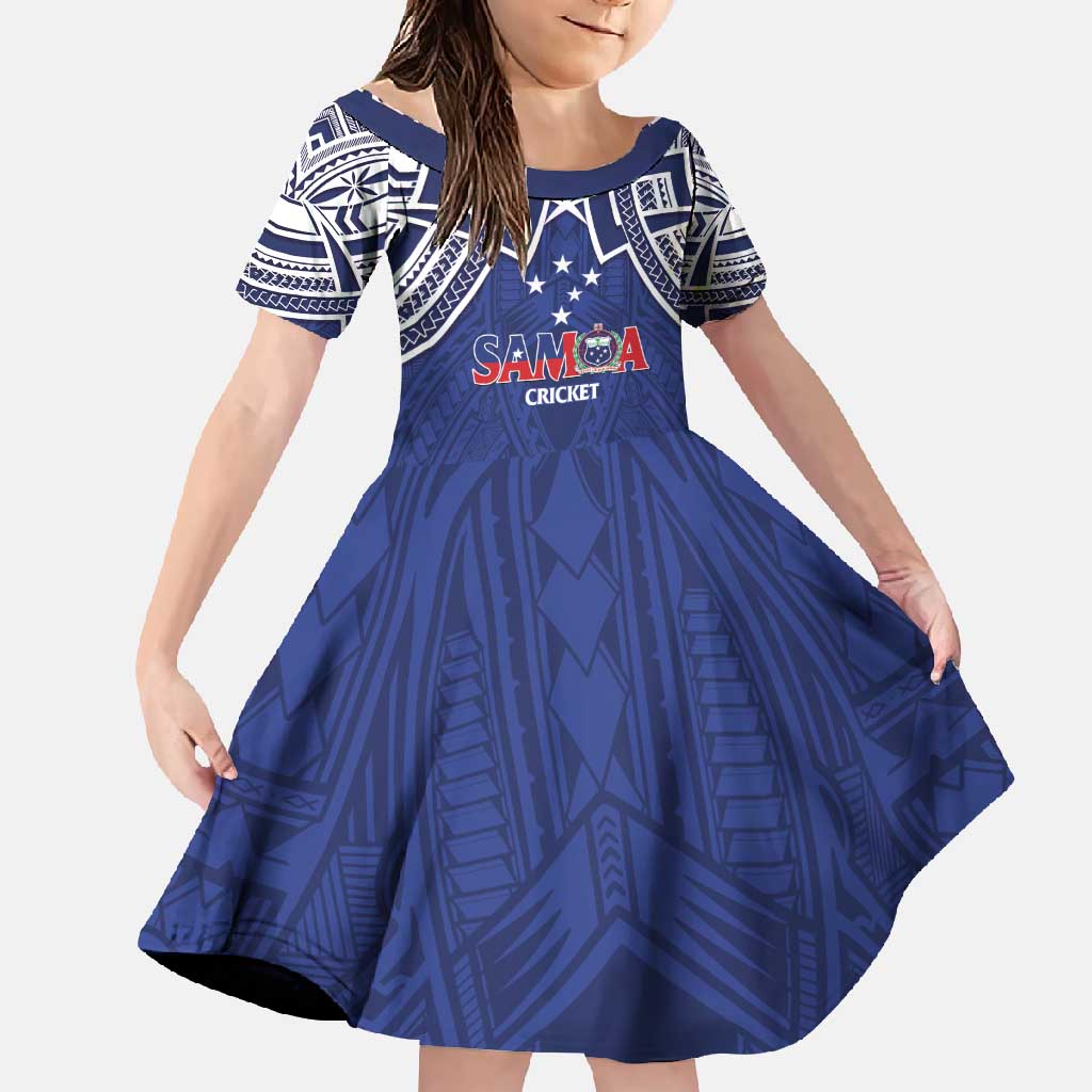 Custom Samoa Cricket Family Matching Long Sleeve Bodycon Dress and Hawaiian Shirt Go Champions Samoan - Polynesian Pride